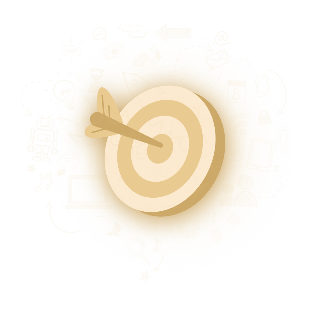 Target with an arrow symbolizing precision and goal achievement – Tanishq Imperia's mission for digital success.